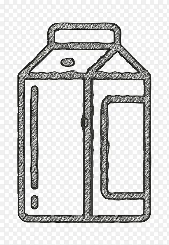 牛奶图标 容器图标 黑白