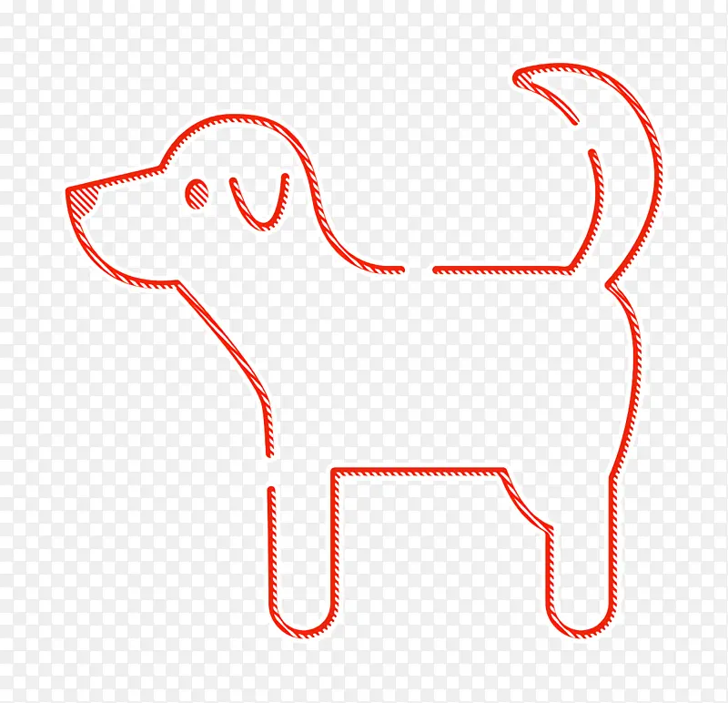 狗图标 动物图标 线条艺术
