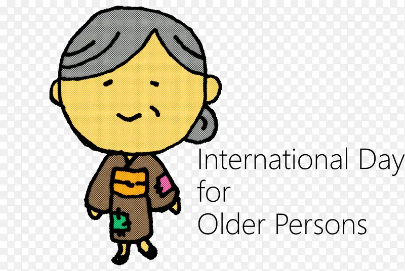 国际老年人日 微笑 标志