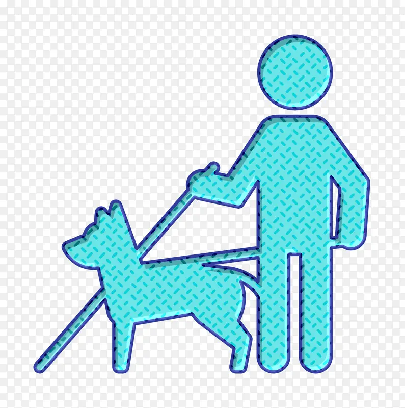 动物图标 盲人图标 导盲犬图标