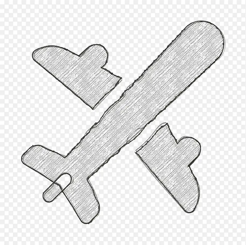 飞机图标 旅游应用程序图标 黑白