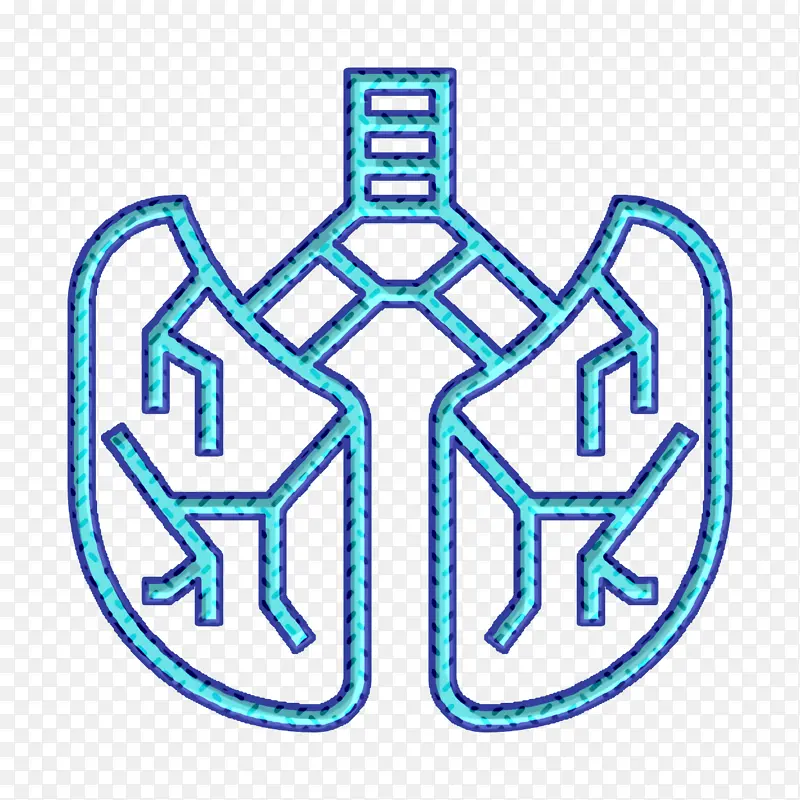 肺部图标 人体器官图标 徽标