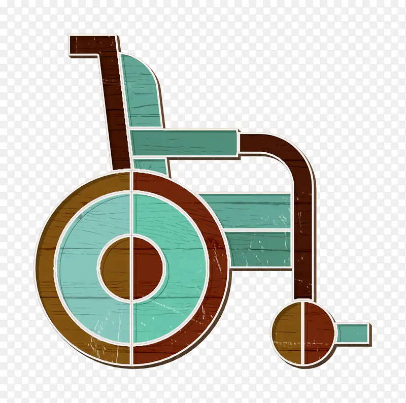 医院元素图标 轮椅图标 卡瓦金霍