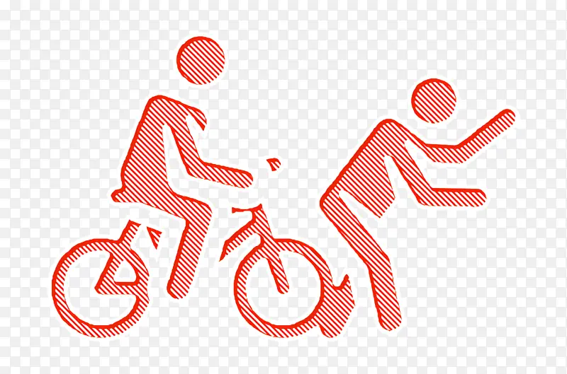 事故图标 自行车图标 保险人类象形图图标
