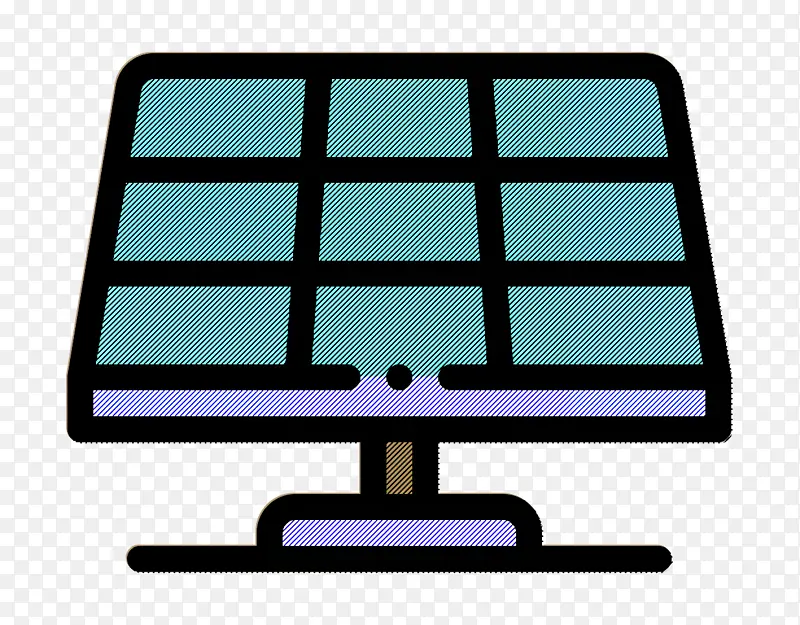 太阳能电池板图标 智能家居图标 电源图标