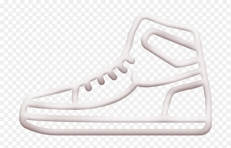 运动鞋图标 标志 黑白