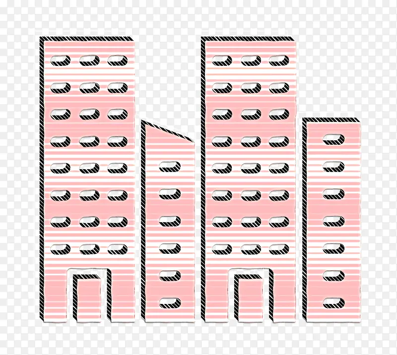 城镇图标 办公图标 建筑图标