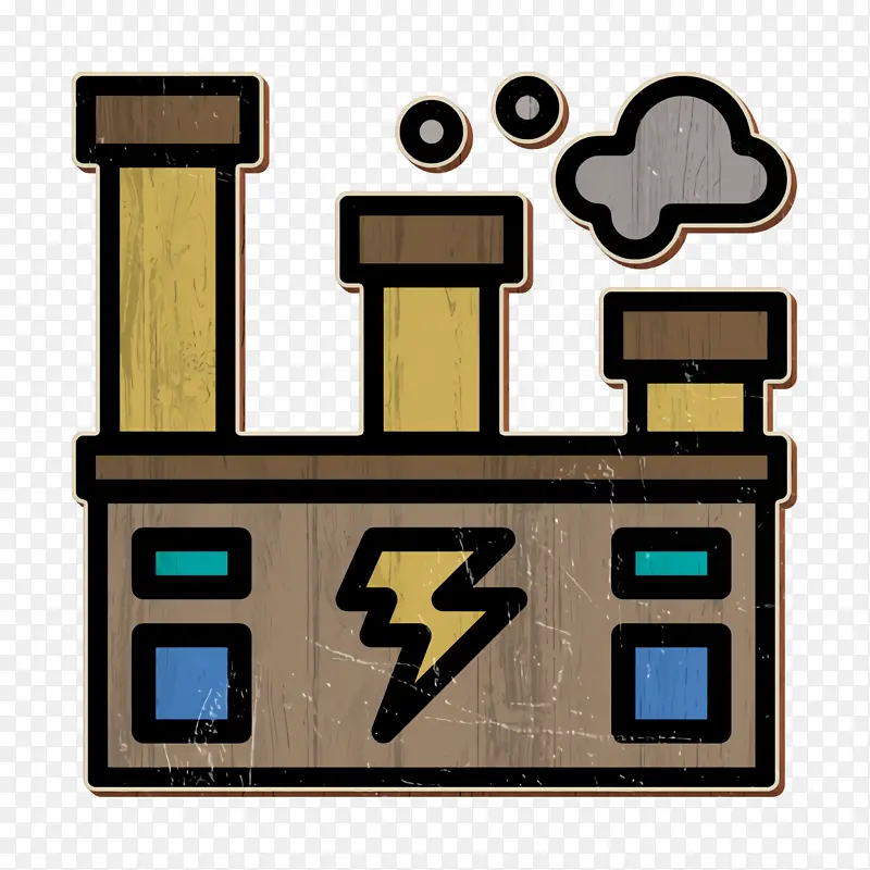 工厂图标 制造商图标 电能图标