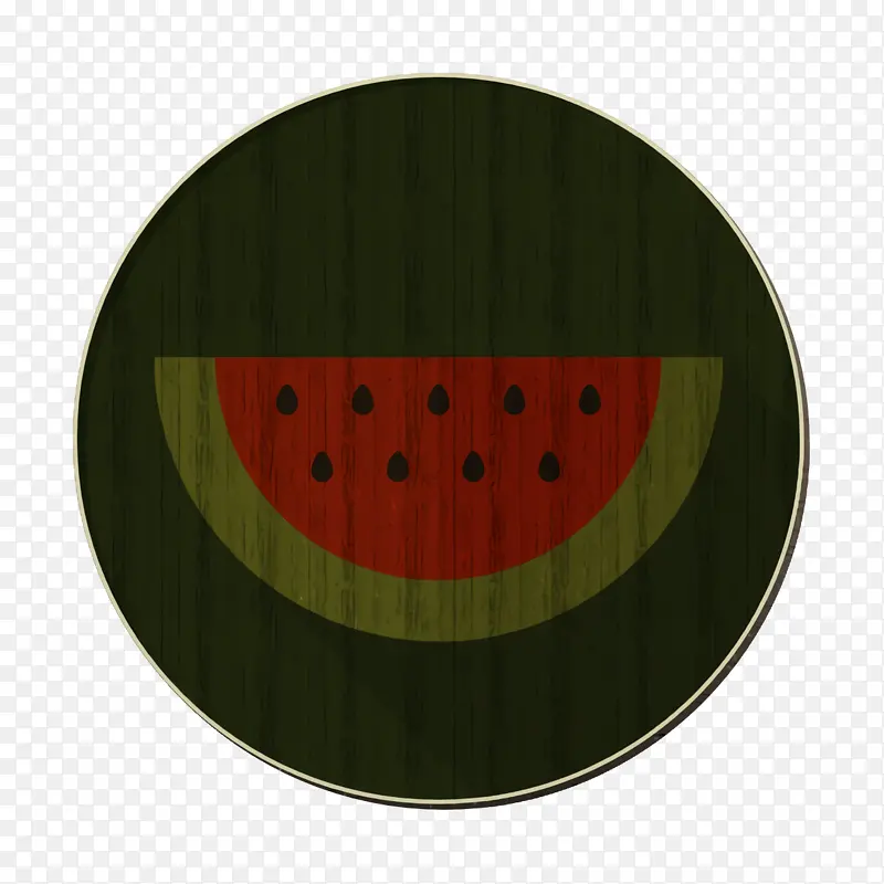 西瓜图标 圆形颜色食物图标 圆形