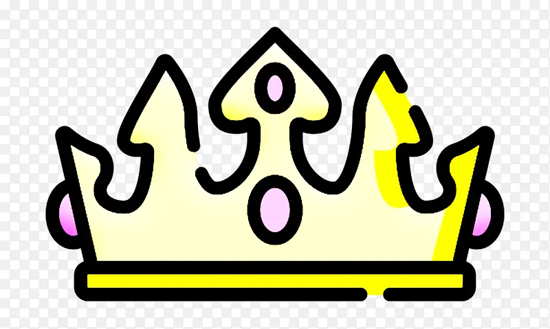 皇冠图标 中世纪图标 黄色