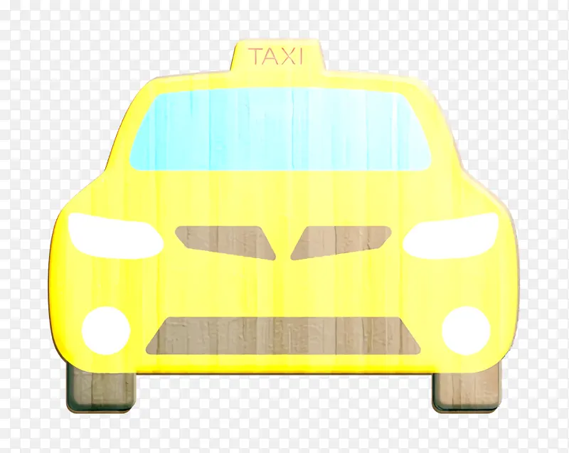 机场图标 出租车图标 黄色