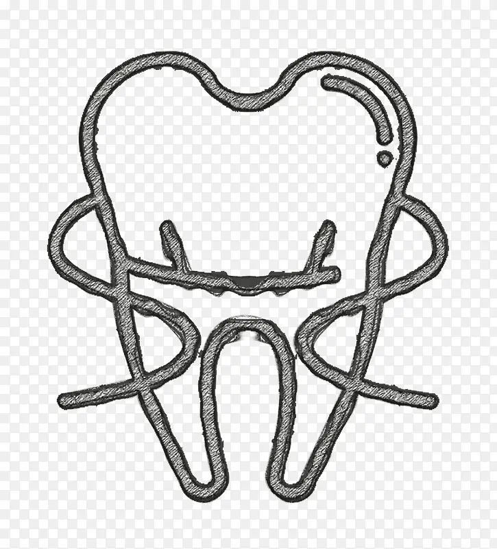 牙医 牙齿图标 牙线图标