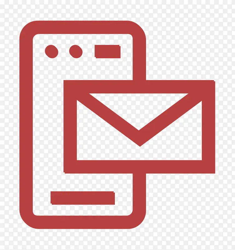电子邮件图标 短信图标 智能手机