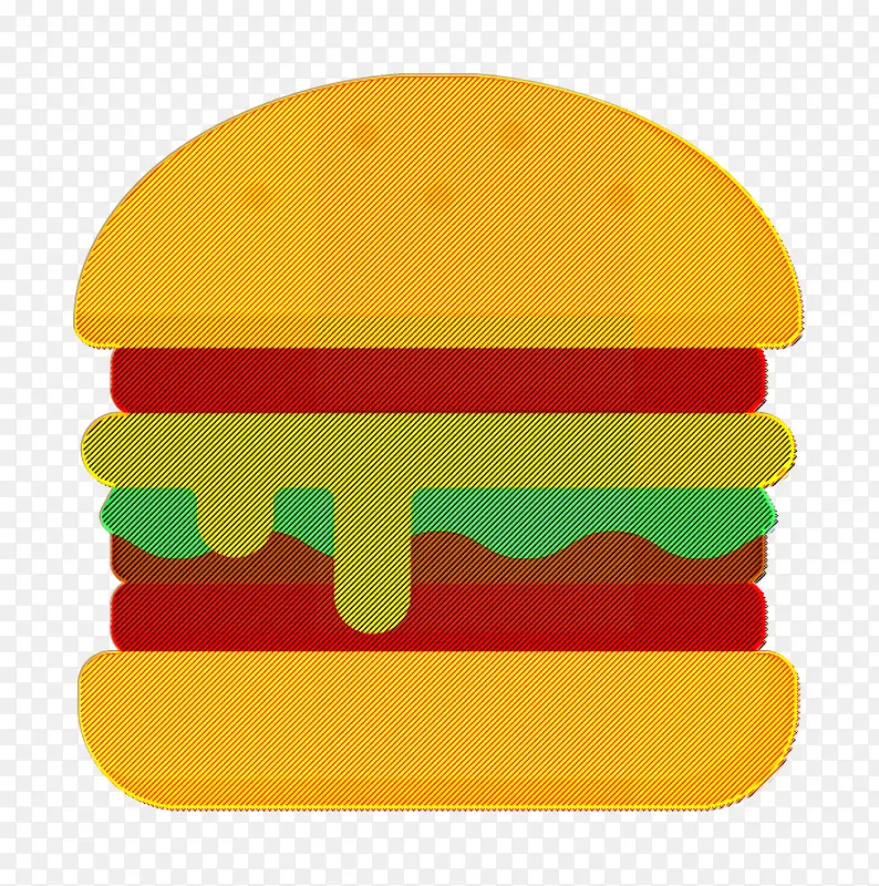 快餐图标 汉堡图标 黄色
