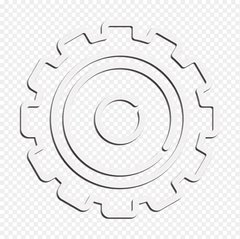 齿轮图标 工业流程图标 徽标