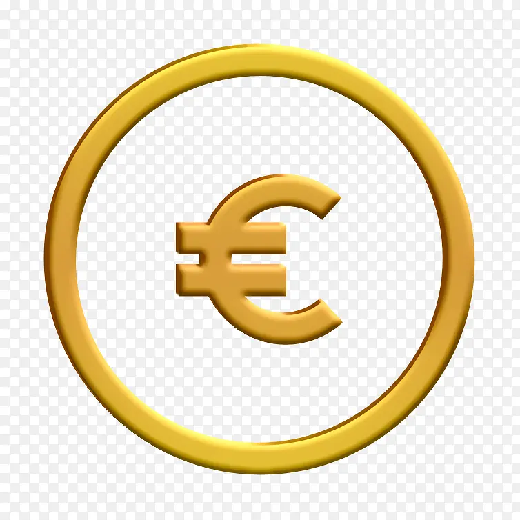 欧元图标 金融图标 圆圈