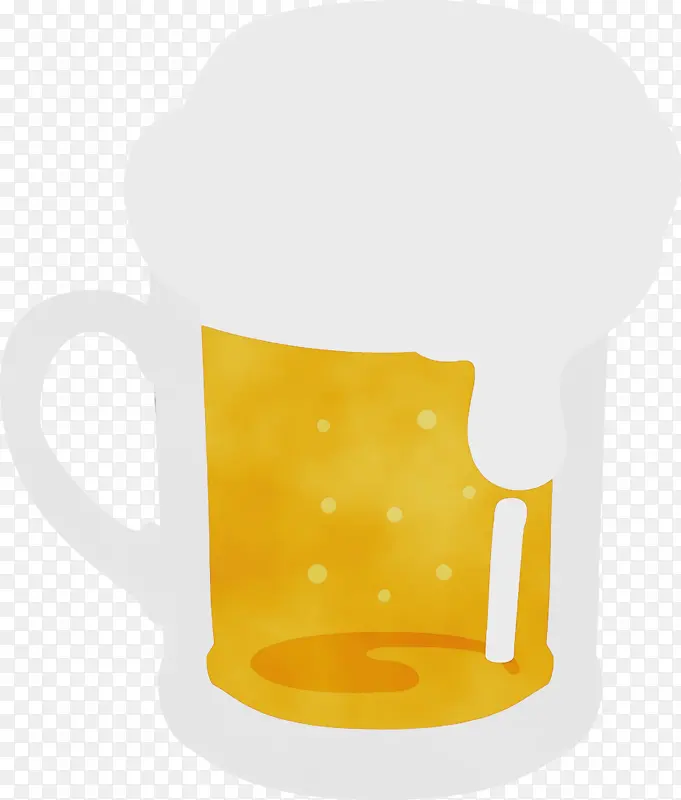 啤酒 饮料 水彩画
