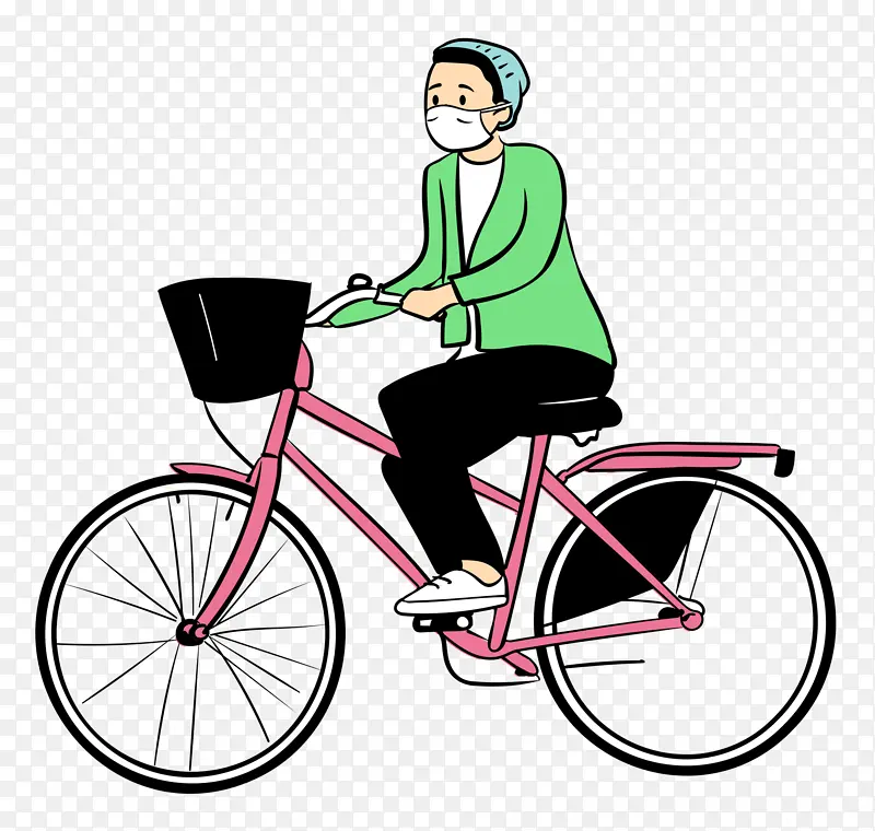女士 自行车 医用口罩