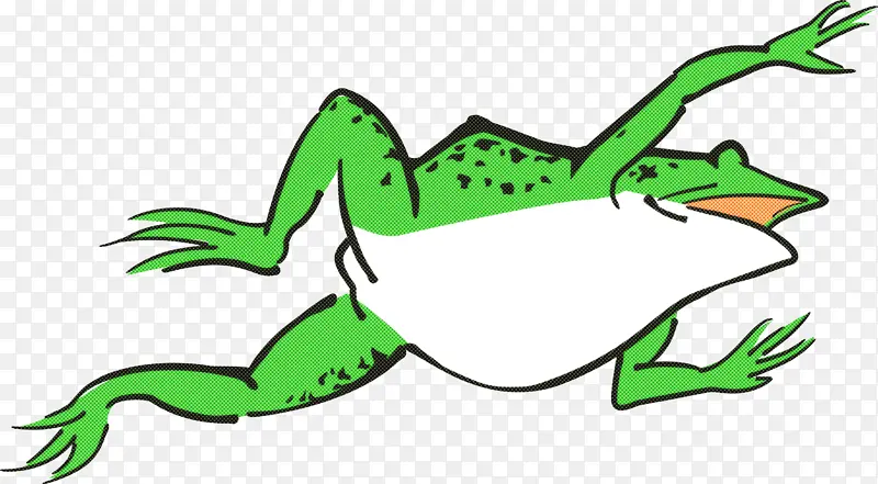 青蛙 卡通 线条艺术