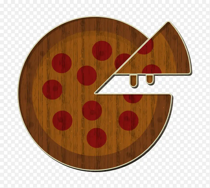 意大利图标 披萨图标 圆形