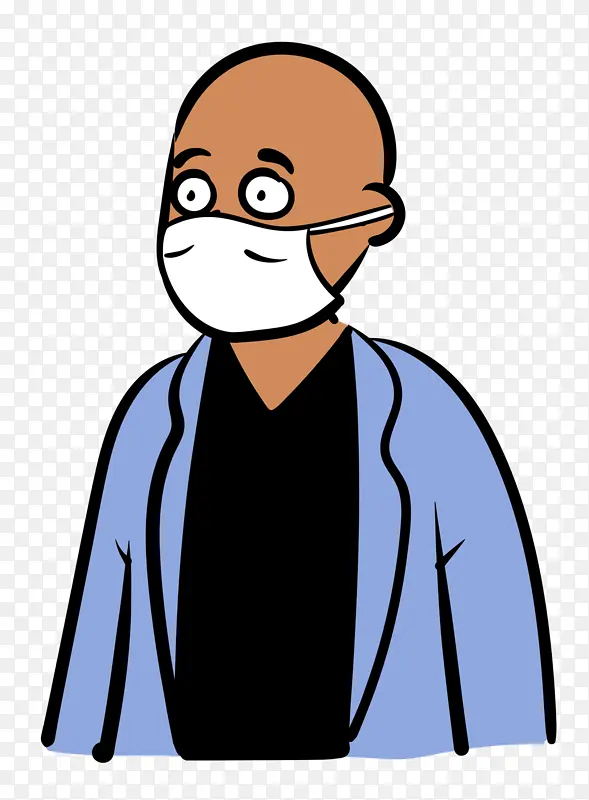 男人 医用口罩 冠状病毒