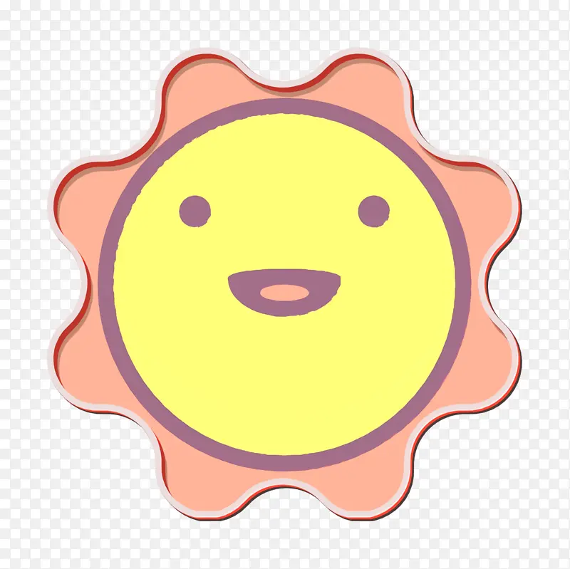 太阳图标 笑脸 表情符号