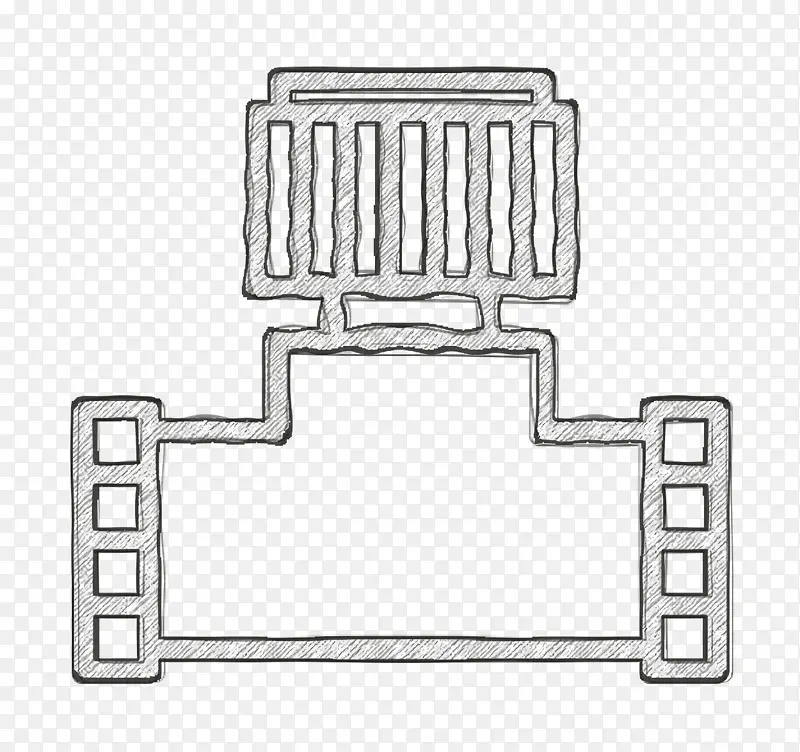 阀门图标 家用套装图标 线条艺术