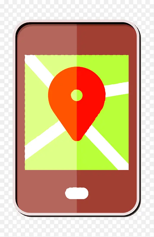 智能手机图标 旅游应用程序图标 线条