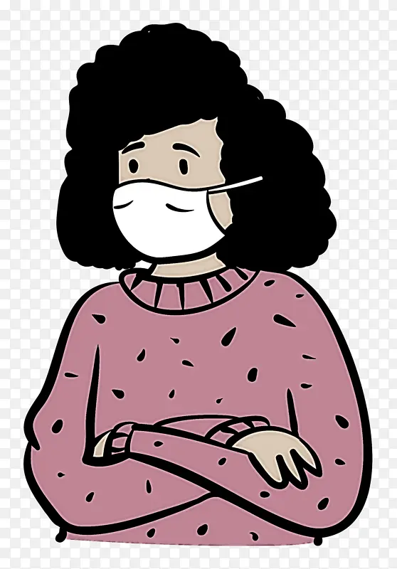女人 医用口罩 冠状病毒
