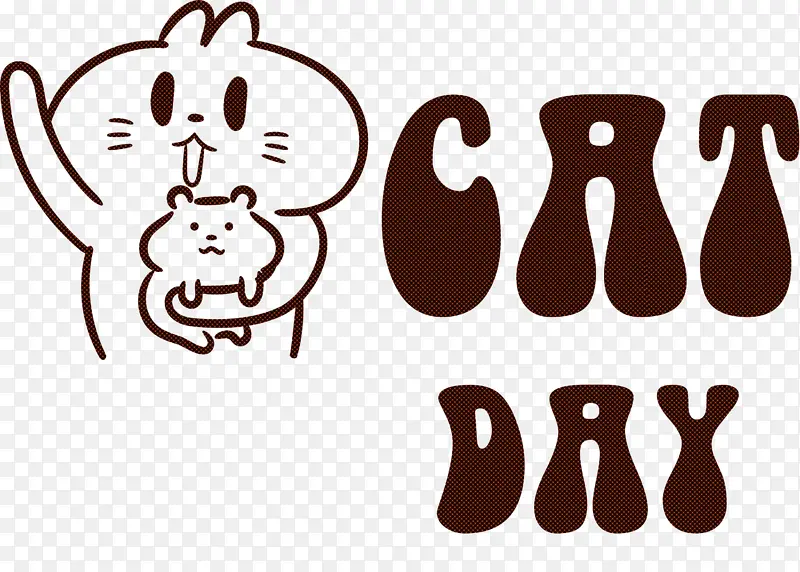 国际猫日 标志 卡通