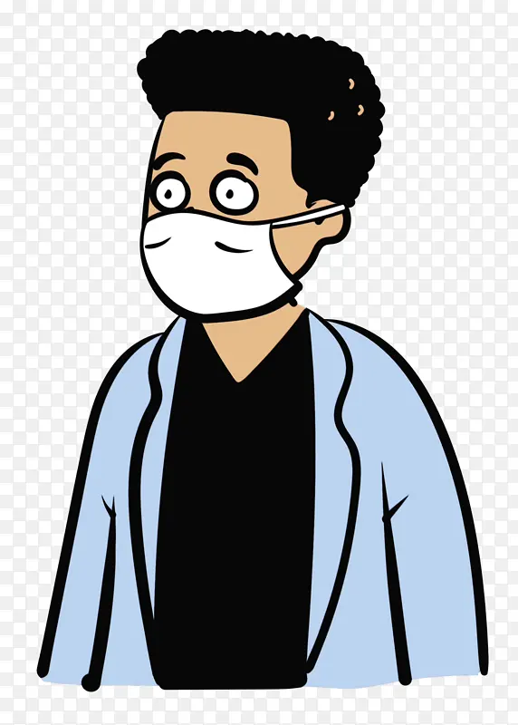 男人 医用口罩 冠状病毒