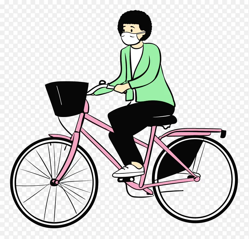 女士 自行车 医用口罩