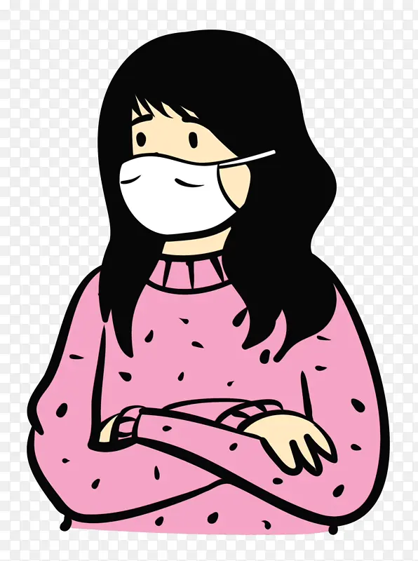 女人 医用口罩 冠状病毒