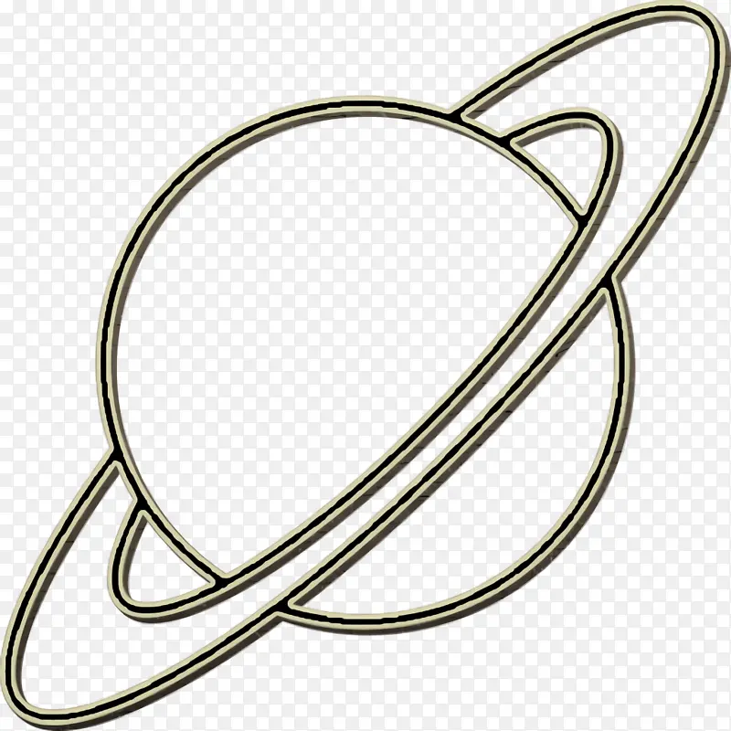 土星图标 太空图标 轮廓