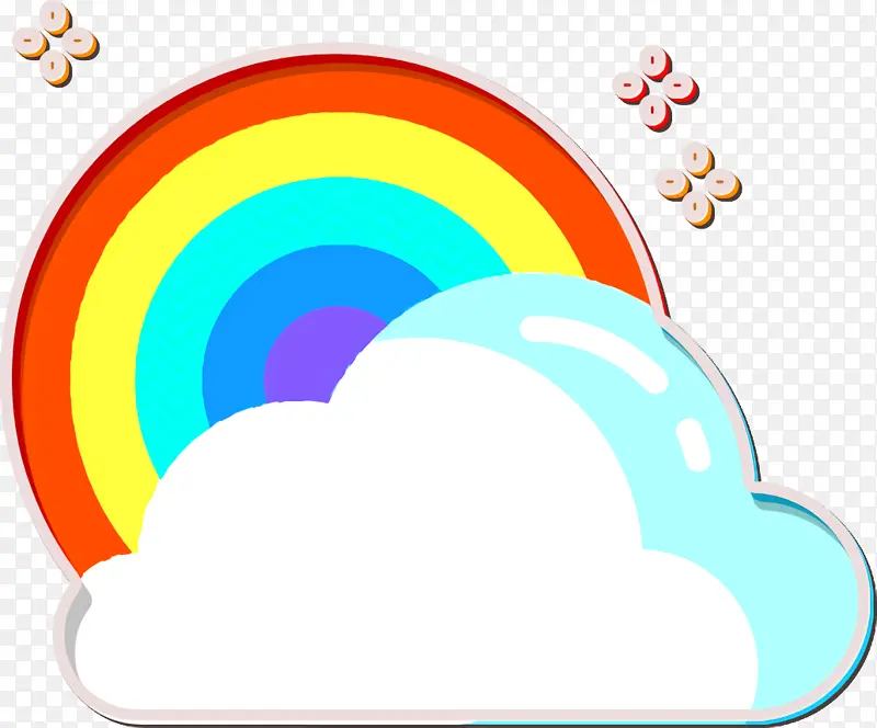 天气图标 彩虹图标 圆圈