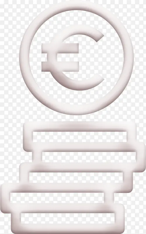 银行和金融图标 欧元图标 徽标