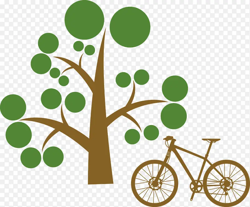 自行车 树叶 植物茎