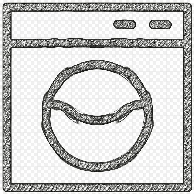 洗衣机图标 技术图标 线性洗衣符号图标