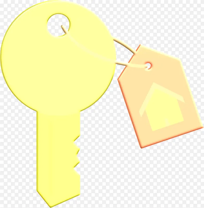 房地产图标 关键图标 黄色