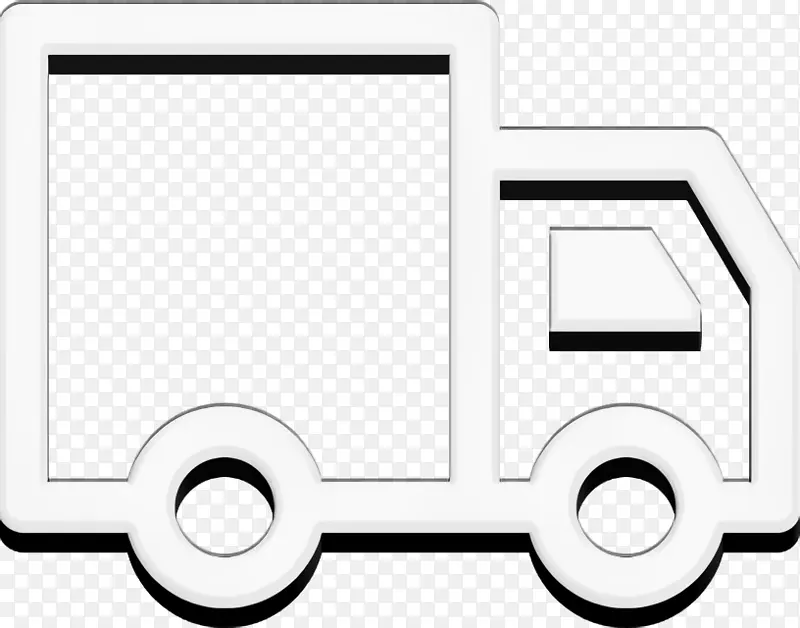线性工业元素图标 运输图标 卡车图标