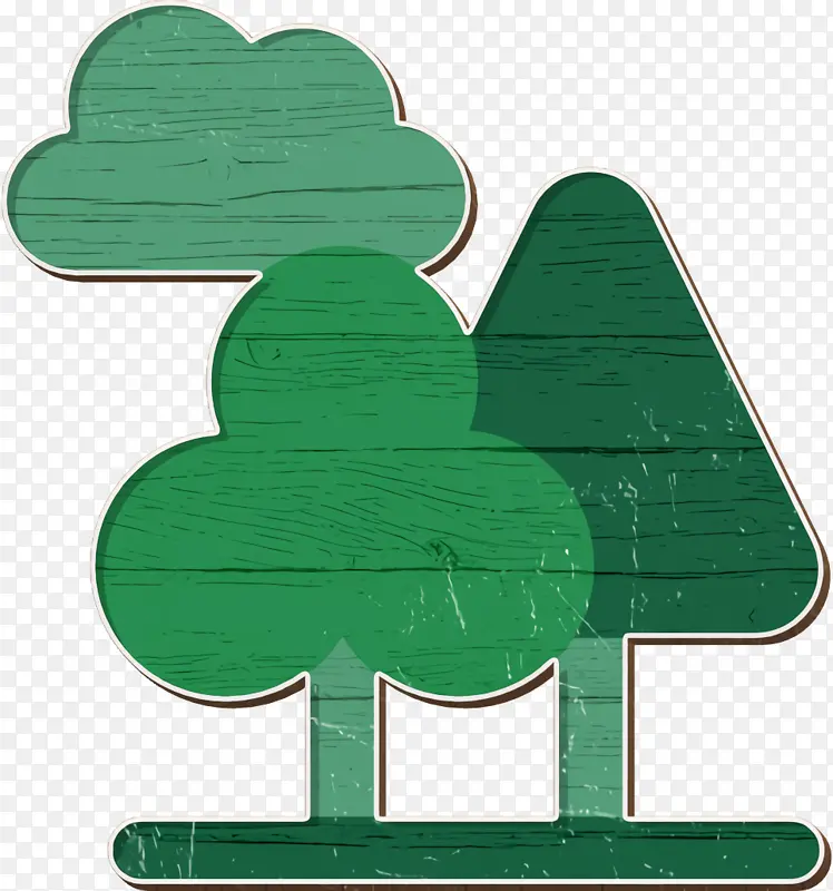 森林图标 树叶 绿色