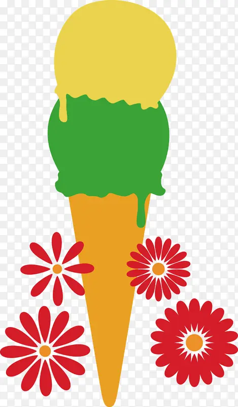 冰淇淋 花 花瓣
