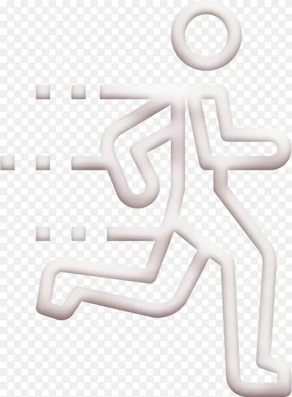 跑步图标 标志 符号