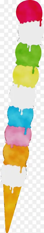 冰淇淋 水彩 油漆