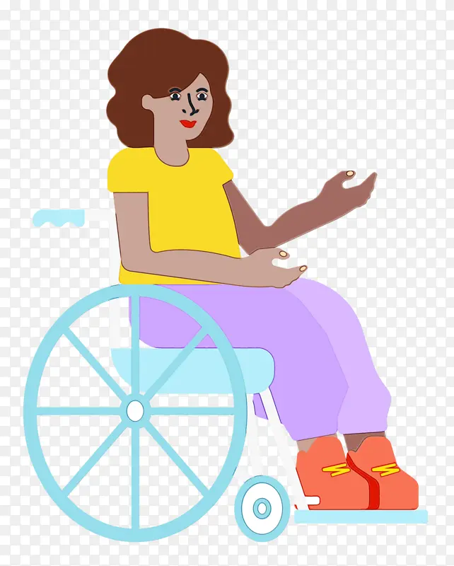 轮椅 水彩画 油漆