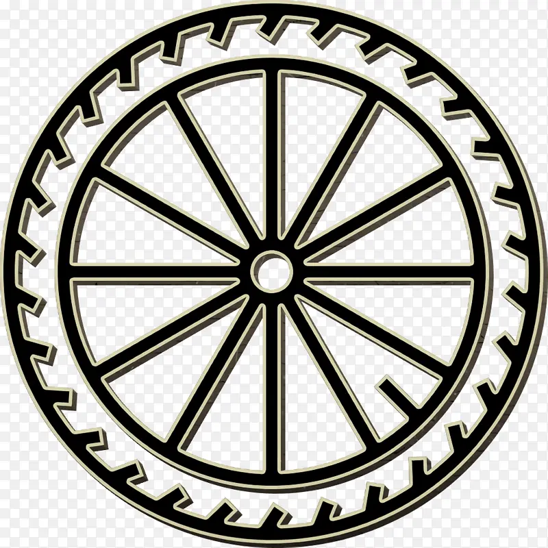 自行车图标 车轮图标 标志