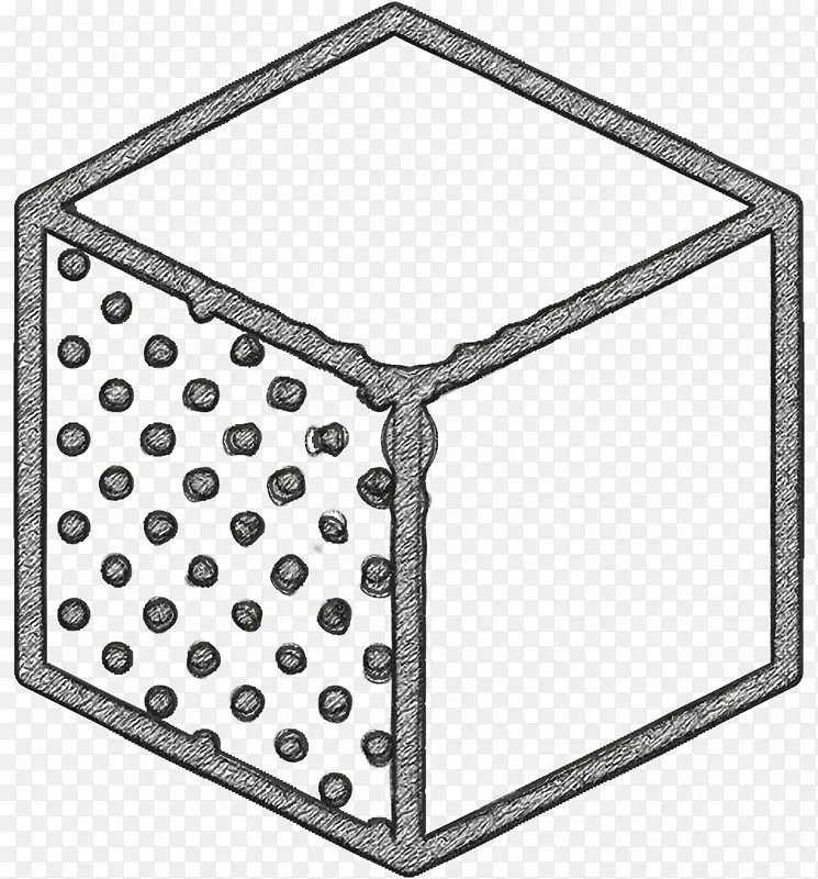 立方体图标 角度 线条