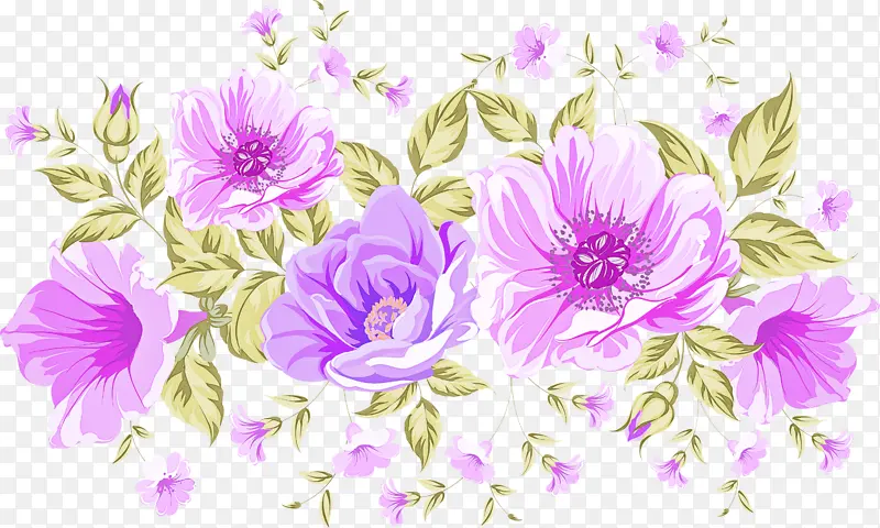 花卉设计 草本植物 紫罗兰