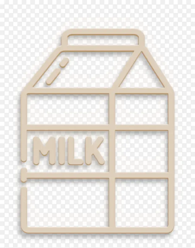 宠物店图标 牛奶图标 线条