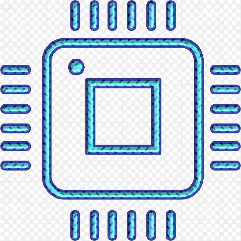 技术图标 微芯片图标 计算机